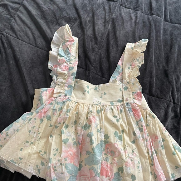 Selkie Floral Ruffle Top - Yellow and Pink - Picture 4 of 6